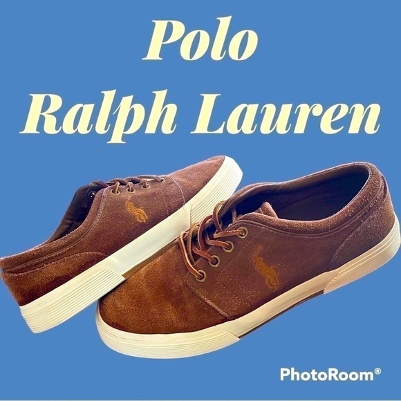 Polo Ralph Lauren “Faxon Low” suede sneaker rich brown Mens 8.5/Women 10 EUC!!! - Picture 8 of 12